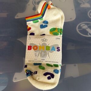 Bombas Cream Socks with Multicolor Dots